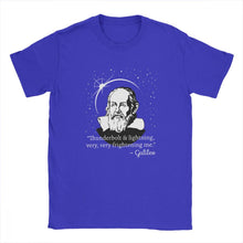 Load image into Gallery viewer, Graphic Men T Shirt Thunderbolt And Lightning Tops Galileo Distressed Astronomy Cotton Tees O Neck T-Shirt Gift Streetwear