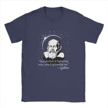 Load image into Gallery viewer, Graphic Men T Shirt Thunderbolt And Lightning Tops Galileo Distressed Astronomy Cotton Tees O Neck T-Shirt Gift Streetwear