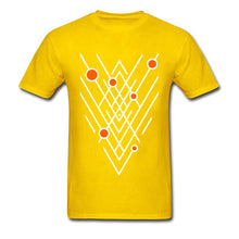 Load image into Gallery viewer, Printed Geometric Astronomy Lines Tops Shirts for Men New Design Summer Crewneck 100% Cotton Short Sleeve T-shirts Clothing