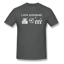 Load image into Gallery viewer, I Love Astronomy Tshirt Men Top T-shirts Printed Graphic Tee T Shirt 2018 Hot Sale O-Neck Normal Clothes Black 100% Cotton