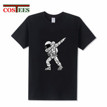 Load image into Gallery viewer, Geek Parody Dabbing Astronaut T shirt men Funny Astronaut Dab t-shirt hombre Camiseta Short Sleeve O-neck Science Astronomy Tees