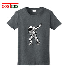 Load image into Gallery viewer, Geek Parody Dabbing Astronaut T shirt men Funny Astronaut Dab t-shirt hombre Camiseta Short Sleeve O-neck Science Astronomy Tees