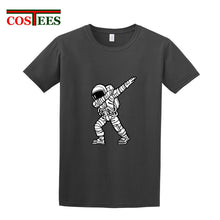 Load image into Gallery viewer, Geek Parody Dabbing Astronaut T shirt men Funny Astronaut Dab t-shirt hombre Camiseta Short Sleeve O-neck Science Astronomy Tees