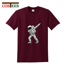 Load image into Gallery viewer, Geek Parody Dabbing Astronaut T shirt men Funny Astronaut Dab t-shirt hombre Camiseta Short Sleeve O-neck Science Astronomy Tees
