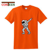 Load image into Gallery viewer, Geek Parody Dabbing Astronaut T shirt men Funny Astronaut Dab t-shirt hombre Camiseta Short Sleeve O-neck Science Astronomy Tees