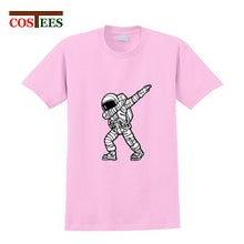 Load image into Gallery viewer, Geek Parody Dabbing Astronaut T shirt men Funny Astronaut Dab t-shirt hombre Camiseta Short Sleeve O-neck Science Astronomy Tees