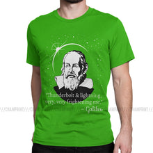 Load image into Gallery viewer, Galileo Men T Shirt Thunderbolt Lightning Very Frightening Me Astronomy Science Funny Tees Short Sleeve O Neck T-Shirts Cotton