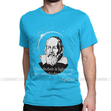 Load image into Gallery viewer, Galileo Men T Shirt Thunderbolt Lightning Very Frightening Me Astronomy Science Funny Tees Short Sleeve O Neck T-Shirts Cotton