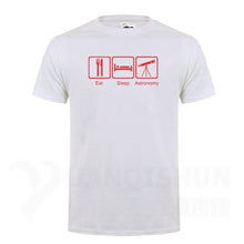 Load image into Gallery viewer, Eat Sleep Astronomy Men T Shirts Ufo Fans Tshirt Funny Design Printing T-shirts 16 Colors Pure Cotton Short sleeves Tops Tee