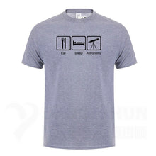 Load image into Gallery viewer, Eat Sleep Astronomy Men T Shirts Ufo Fans Tshirt Funny Design Printing T-shirts 16 Colors Pure Cotton Short sleeves Tops Tee