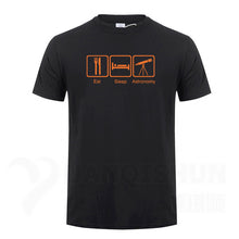 Load image into Gallery viewer, Eat Sleep Astronomy Men T Shirts Ufo Fans Tshirt Funny Design Printing T-shirts 16 Colors Pure Cotton Short sleeves Tops Tee