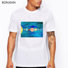 Load image into Gallery viewer, 2019 fashion watercolor Solar System Astronomy print tshirt men Planets art aesthetic tee shirt homme funny t shirt streetwear
