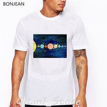 Load image into Gallery viewer, 2019 fashion watercolor Solar System Astronomy print tshirt men Planets art aesthetic tee shirt homme funny t shirt streetwear
