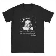 Load image into Gallery viewer, Graphic Men T Shirt Thunderbolt And Lightning Tops Galileo Distressed Astronomy Cotton Tees O Neck T-Shirt Gift Streetwear
