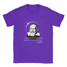 Load image into Gallery viewer, Graphic Men T Shirt Thunderbolt And Lightning Tops Galileo Distressed Astronomy Cotton Tees O Neck T-Shirt Gift Streetwear
