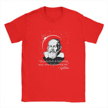 Load image into Gallery viewer, Graphic Men T Shirt Thunderbolt And Lightning Tops Galileo Distressed Astronomy Cotton Tees O Neck T-Shirt Gift Streetwear
