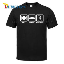 Load image into Gallery viewer, EAT SLEEP ASTRONOMY UFO NEW Men T SHIRTS Funny Design Printing 100% Cotton Top Tees Customized
