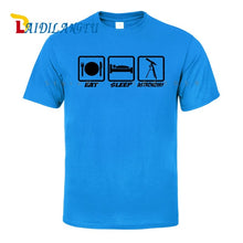 Load image into Gallery viewer, EAT SLEEP ASTRONOMY UFO NEW Men T SHIRTS Funny Design Printing 100% Cotton Top Tees Customized
