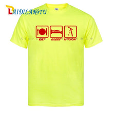 Load image into Gallery viewer, EAT SLEEP ASTRONOMY UFO NEW Men T SHIRTS Funny Design Printing 100% Cotton Top Tees Customized
