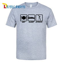 Load image into Gallery viewer, EAT SLEEP ASTRONOMY UFO NEW Men T SHIRTS Funny Design Printing 100% Cotton Top Tees Customized
