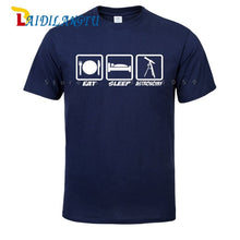 Load image into Gallery viewer, EAT SLEEP ASTRONOMY UFO NEW Men T SHIRTS Funny Design Printing 100% Cotton Top Tees Customized
