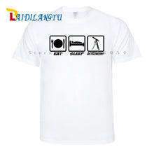 Load image into Gallery viewer, EAT SLEEP ASTRONOMY UFO NEW Men T SHIRTS Funny Design Printing 100% Cotton Top Tees Customized
