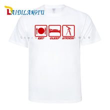 Load image into Gallery viewer, EAT SLEEP ASTRONOMY UFO NEW Men T SHIRTS Funny Design Printing 100% Cotton Top Tees Customized

