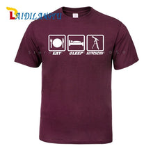 Load image into Gallery viewer, EAT SLEEP ASTRONOMY UFO NEW Men T SHIRTS Funny Design Printing 100% Cotton Top Tees Customized
