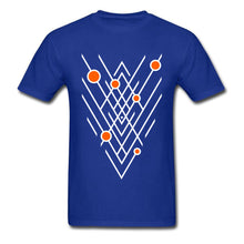 Load image into Gallery viewer, Printed Geometric Astronomy Lines Tops Shirts for Men New Design Summer Crewneck 100% Cotton Short Sleeve T-shirts Clothing

