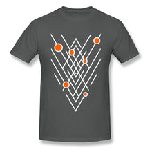 Load image into Gallery viewer, Printed Geometric Astronomy Lines Tops Shirts for Men New Design Summer Crewneck 100% Cotton Short Sleeve T-shirts Clothing
