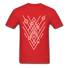 Load image into Gallery viewer, Printed Geometric Astronomy Lines Tops Shirts for Men New Design Summer Crewneck 100% Cotton Short Sleeve T-shirts Clothing
