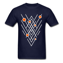Load image into Gallery viewer, Printed Geometric Astronomy Lines Tops Shirts for Men New Design Summer Crewneck 100% Cotton Short Sleeve T-shirts Clothing
