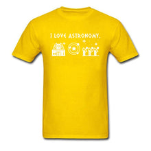 Load image into Gallery viewer, I Love Astronomy Tshirt Men Top T-shirts Printed Graphic Tee T Shirt 2018 Hot Sale O-Neck Normal Clothes Black 100% Cotton
