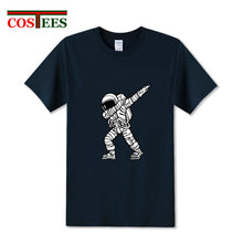 Load image into Gallery viewer, Geek Parody Dabbing Astronaut T shirt men Funny Astronaut Dab t-shirt hombre Camiseta Short Sleeve O-neck Science Astronomy Tees
