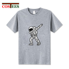 Load image into Gallery viewer, Geek Parody Dabbing Astronaut T shirt men Funny Astronaut Dab t-shirt hombre Camiseta Short Sleeve O-neck Science Astronomy Tees
