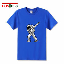 Load image into Gallery viewer, Geek Parody Dabbing Astronaut T shirt men Funny Astronaut Dab t-shirt hombre Camiseta Short Sleeve O-neck Science Astronomy Tees
