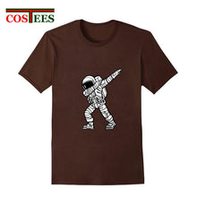 Load image into Gallery viewer, Geek Parody Dabbing Astronaut T shirt men Funny Astronaut Dab t-shirt hombre Camiseta Short Sleeve O-neck Science Astronomy Tees
