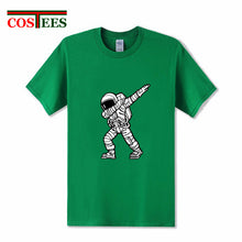 Load image into Gallery viewer, Geek Parody Dabbing Astronaut T shirt men Funny Astronaut Dab t-shirt hombre Camiseta Short Sleeve O-neck Science Astronomy Tees
