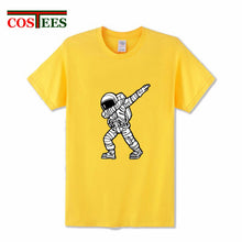 Load image into Gallery viewer, Geek Parody Dabbing Astronaut T shirt men Funny Astronaut Dab t-shirt hombre Camiseta Short Sleeve O-neck Science Astronomy Tees
