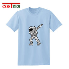 Load image into Gallery viewer, Geek Parody Dabbing Astronaut T shirt men Funny Astronaut Dab t-shirt hombre Camiseta Short Sleeve O-neck Science Astronomy Tees
