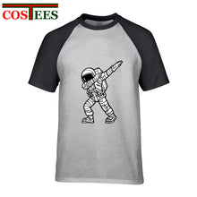 Load image into Gallery viewer, Geek Parody Dabbing Astronaut T shirt men Funny Astronaut Dab t-shirt hombre Camiseta Short Sleeve O-neck Science Astronomy Tees

