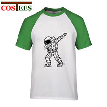 Load image into Gallery viewer, Geek Parody Dabbing Astronaut T shirt men Funny Astronaut Dab t-shirt hombre Camiseta Short Sleeve O-neck Science Astronomy Tees
