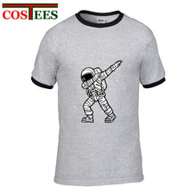 Load image into Gallery viewer, Geek Parody Dabbing Astronaut T shirt men Funny Astronaut Dab t-shirt hombre Camiseta Short Sleeve O-neck Science Astronomy Tees
