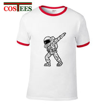 Load image into Gallery viewer, Geek Parody Dabbing Astronaut T shirt men Funny Astronaut Dab t-shirt hombre Camiseta Short Sleeve O-neck Science Astronomy Tees
