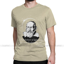 Load image into Gallery viewer, Galileo Men T Shirt Thunderbolt Lightning Very Frightening Me Astronomy Science Funny Tees Short Sleeve O Neck T-Shirts Cotton
