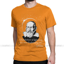 Load image into Gallery viewer, Galileo Men T Shirt Thunderbolt Lightning Very Frightening Me Astronomy Science Funny Tees Short Sleeve O Neck T-Shirts Cotton
