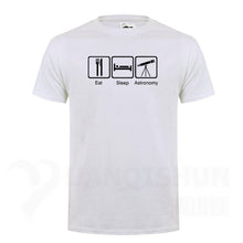 Load image into Gallery viewer, Eat Sleep Astronomy Men T Shirts Ufo Fans Tshirt Funny Design Printing T-shirts 16 Colors Pure Cotton Short sleeves Tops Tee
