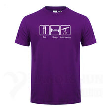 Load image into Gallery viewer, Eat Sleep Astronomy Men T Shirts Ufo Fans Tshirt Funny Design Printing T-shirts 16 Colors Pure Cotton Short sleeves Tops Tee
