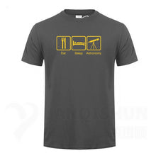 Load image into Gallery viewer, Eat Sleep Astronomy Men T Shirts Ufo Fans Tshirt Funny Design Printing T-shirts 16 Colors Pure Cotton Short sleeves Tops Tee
