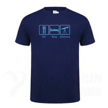 Load image into Gallery viewer, Eat Sleep Astronomy Men T Shirts Ufo Fans Tshirt Funny Design Printing T-shirts 16 Colors Pure Cotton Short sleeves Tops Tee
